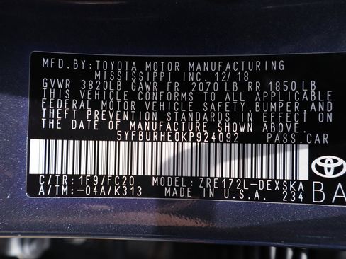 Used 2019 Toyota Corolla SE FWD image 28