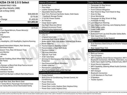 Used 2024 MAZDA CX-50 AWD 2.5 S w/ Select Package image 2