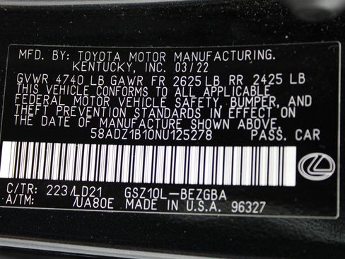 Used 2022 Lexus ES 350 w/ Premium Package FWD image 94