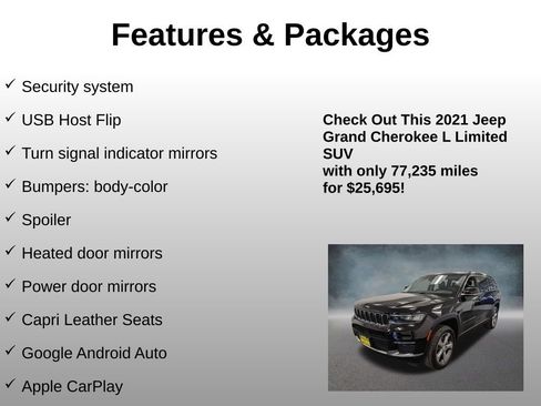 Used 2021 Jeep Grand Cherokee L Limited AWD/4WD image 25