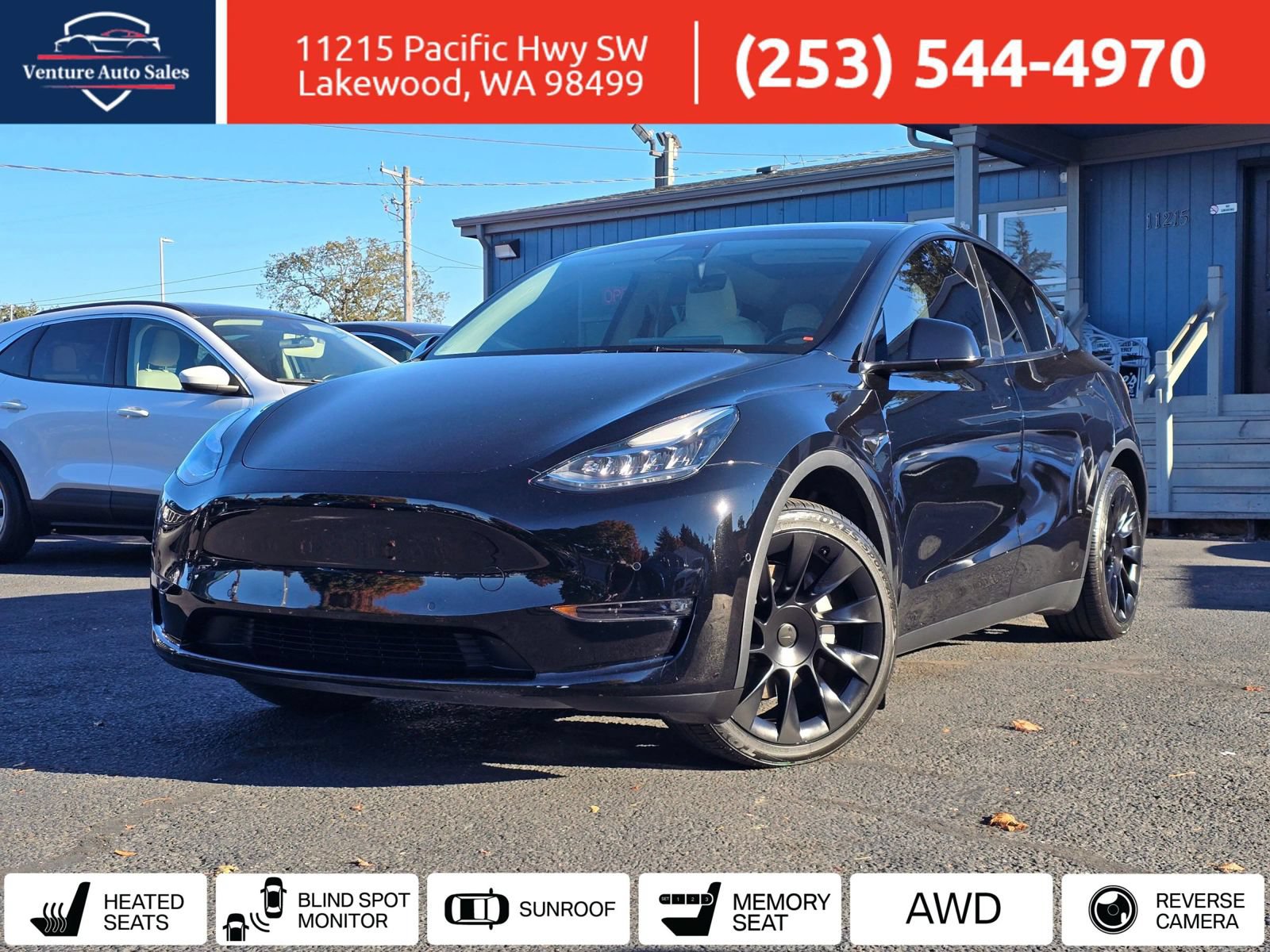 Used 2021 Tesla Model Y Long Range AWD/4WD image 1