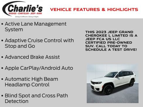 Certified 2023 Jeep Grand Cherokee L Limited AWD/4WD image 7