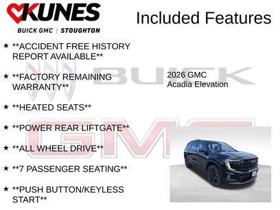 New 2026 GMC Acadia Elevation w/ Black Edition