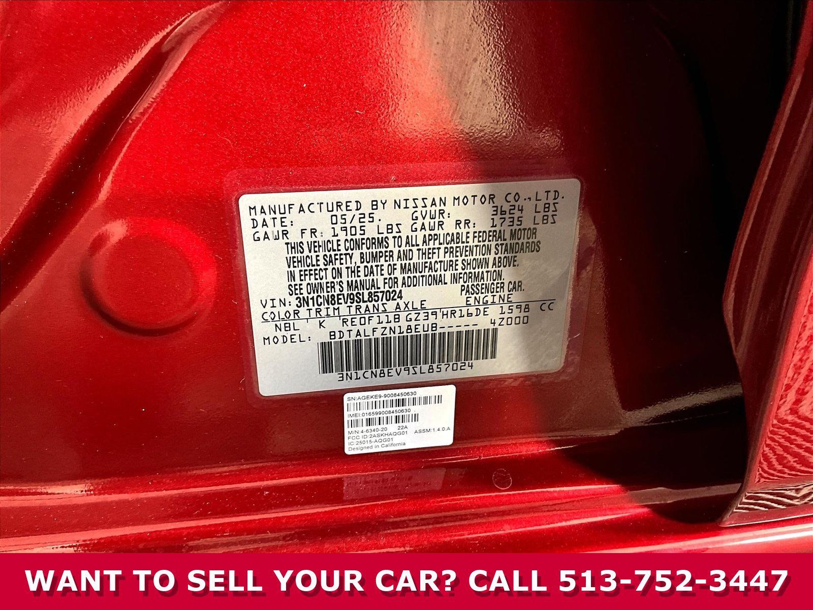 Certified 2025 Nissan Versa SV w/ Trunk Package FWD image 17