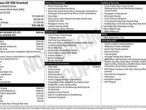 Certified 2025 Lexus GX 550 w/ Accessory Package (CT) AWD/4WD image 36