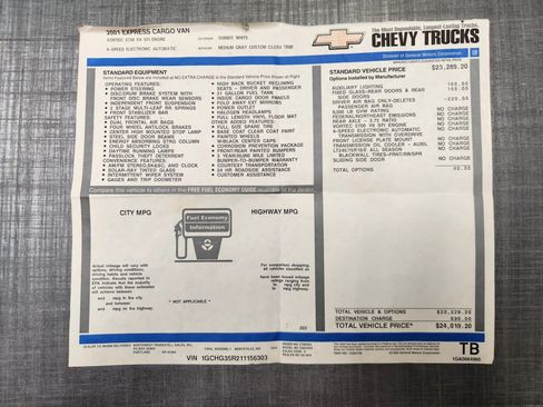 Used 2001 Chevrolet Express 3500 RWD image 17