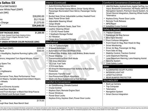Used 2024 Kia Seltos SX w/ SX Sunroof Package AWD/4WD image 12