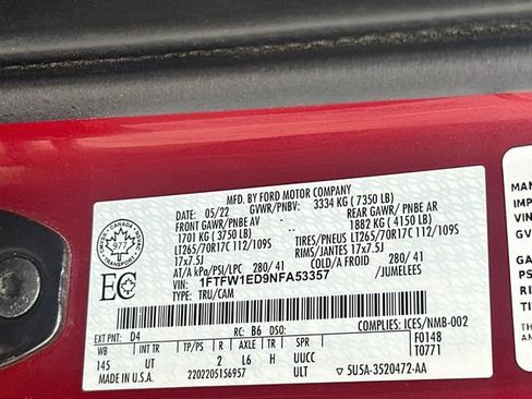 Used 2022 Ford F150 XLT w/ Equipment Group 301A Mid AWD/4WD image 34