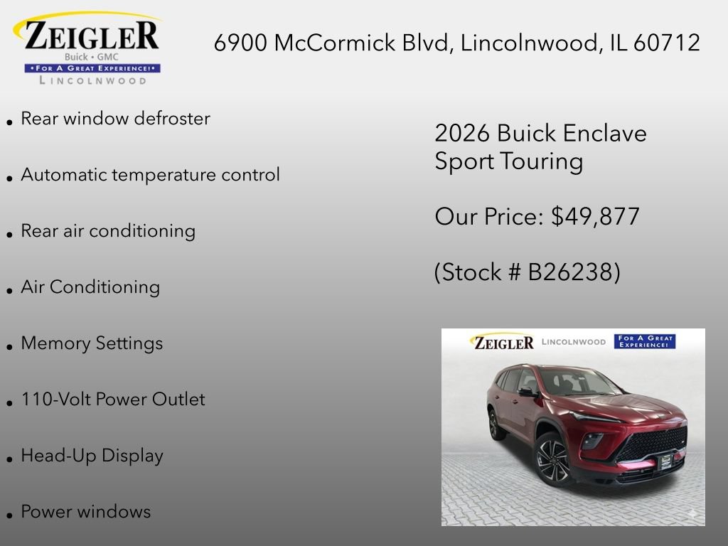New 2026 Buick Enclave Sport Touring w/ Power Package AWD/4WD image 18