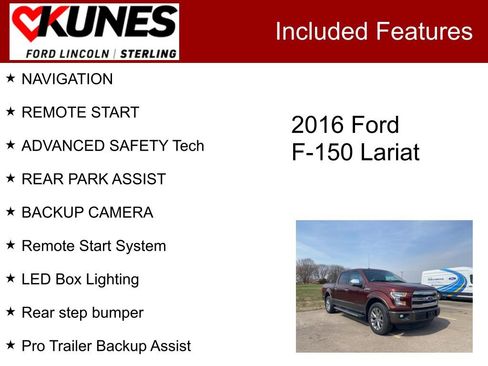 Used 2016 Ford F150 Lariat image 2