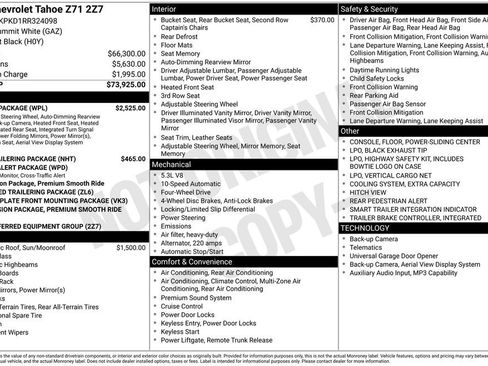 Used 2024 Chevrolet Tahoe Z71 w/ Luxury Package AWD/4WD image 39