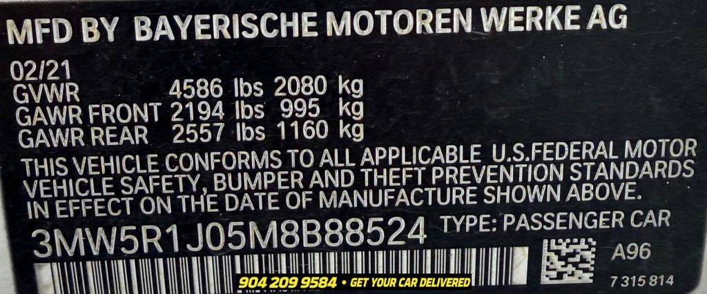 Used 2021 BMW 330i Sedan w/ Driving Assistance Package RWD image 32