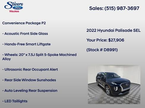 Used 2022 Hyundai Palisade SEL w/ Premium Package AWD/4WD image 16