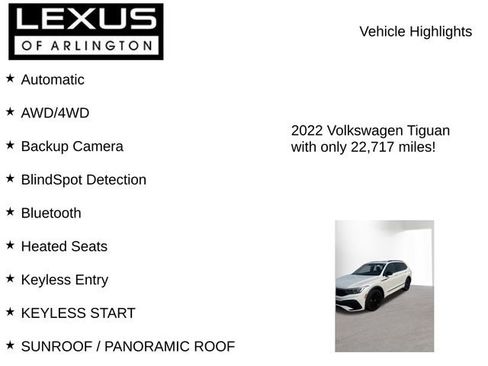 Used 2022 Volkswagen Tiguan SE R-Line AWD/4WD image 7