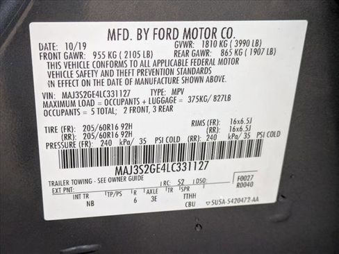 Used 2020 Ford EcoSport SE w/ SE Convenience Package FWD image 25