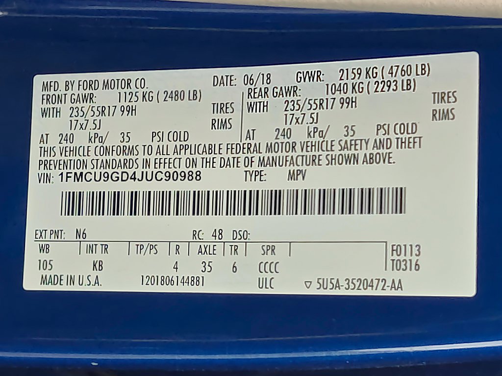 Used 2018 Ford Escape SE AWD/4WD image 40