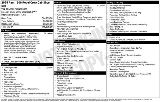 Certified 2025 RAM 1500 Rebel w/ Rebel Level 2 Equipment Group AWD/4WD image 5