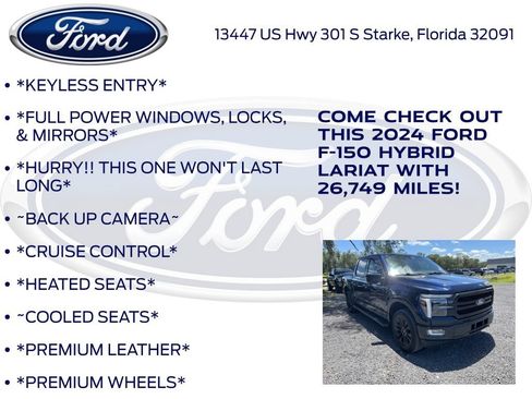 Certified 2024 Ford F150 Lariat w/ Equipment Group 502A High AWD/4WD image 12