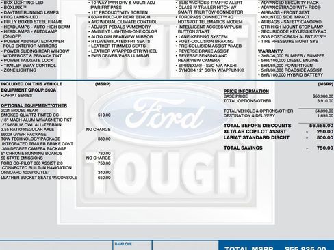 Used 2021 Ford F150 Lariat w/ Tow Technology Package AWD/4WD image 2