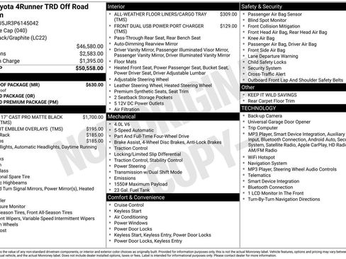 Certified 2023 Toyota 4Runner TRD Off-Road Premium w/ Moonroof Package AWD/4WD image 1