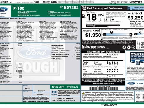 Used 2022 Ford F150 Platinum w/ Equipment Group 701A High image 4