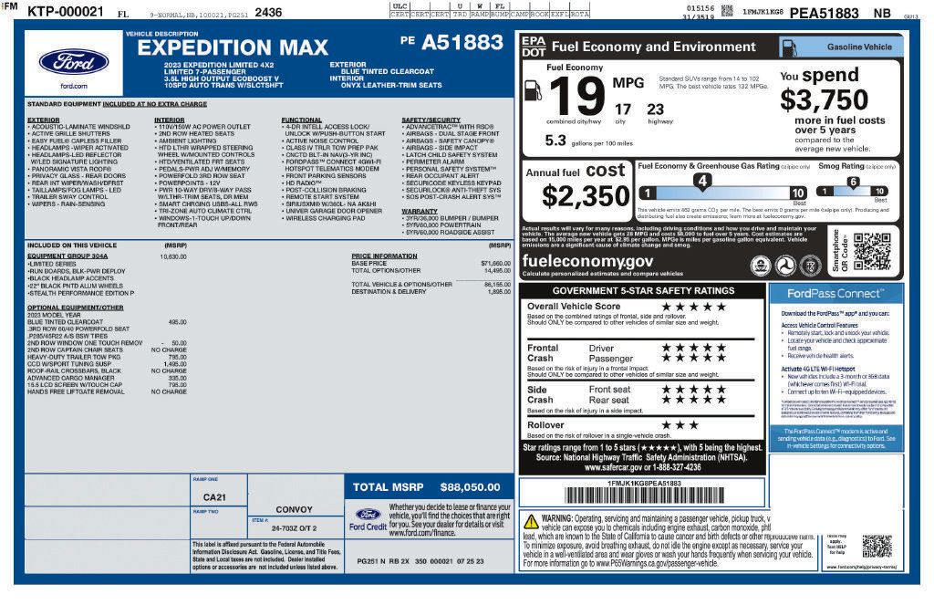 Certified 2023 Ford Expedition Max Limited RWD image 6