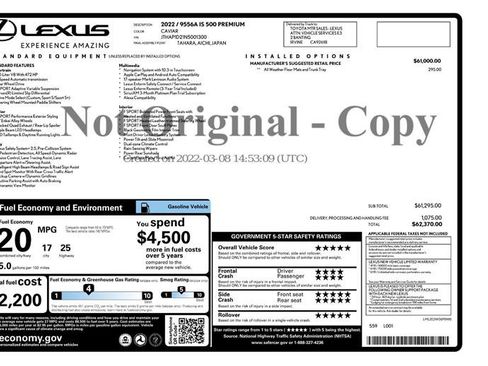 Used 2022 Lexus IS 500 image 3