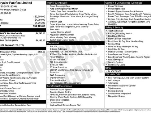 New 2026 Chrysler Pacifica Limited w/ S Appearance Package image 3