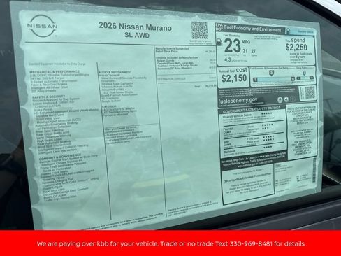 New 2026 Nissan Murano SL AWD/4WD image 38