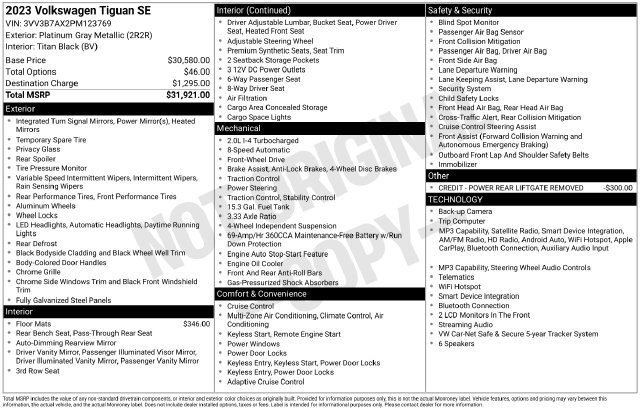 Used 2023 Volkswagen Tiguan SE FWD image 19