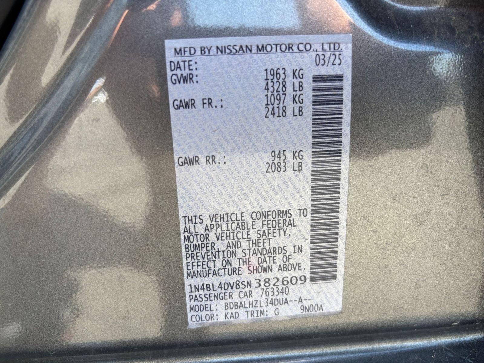 Used 2025 Nissan Altima 2.5 SV FWD image 29