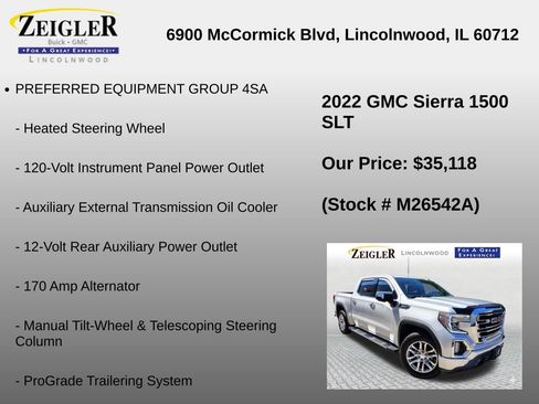Used 2022 GMC Sierra 1500 SLT w/ SLT Premium Package AWD/4WD image 18