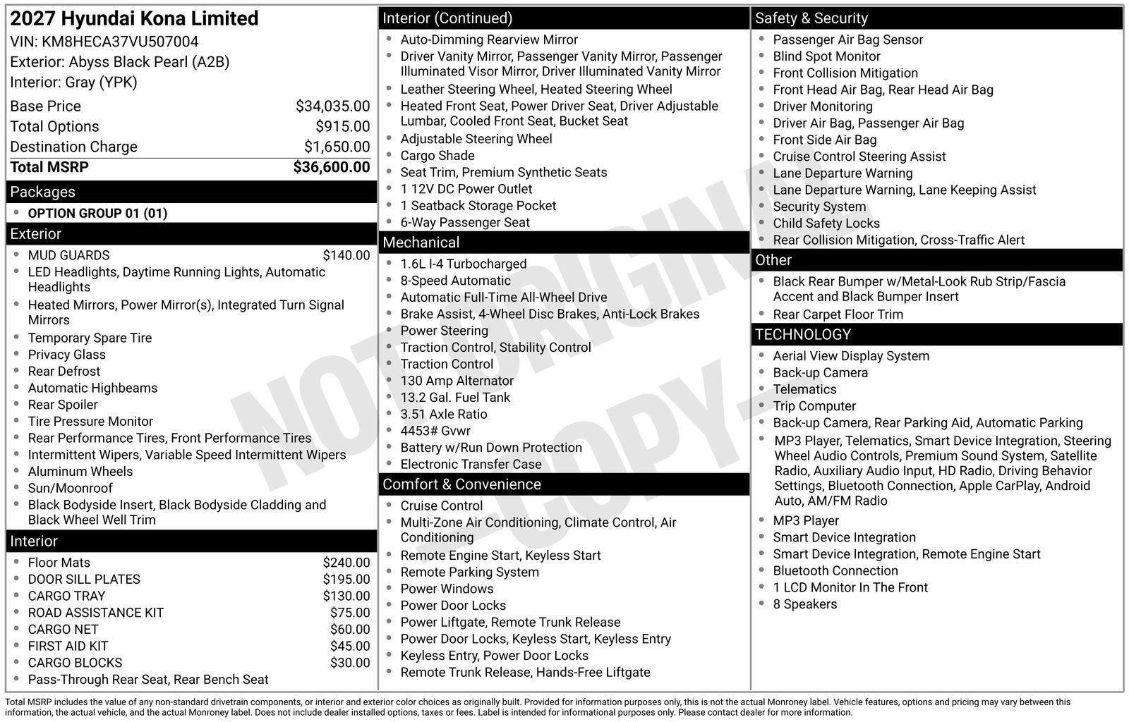New 2027 Hyundai Kona Limited AWD/4WD image 24