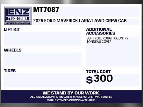 Used 2025 Ford Maverick Lariat w/ Black Appearance Package AWD/4WD image 2