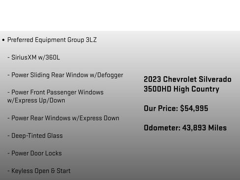 Used 2023 Chevrolet Silverado 3500 High Country w/ Safety Package II image 6