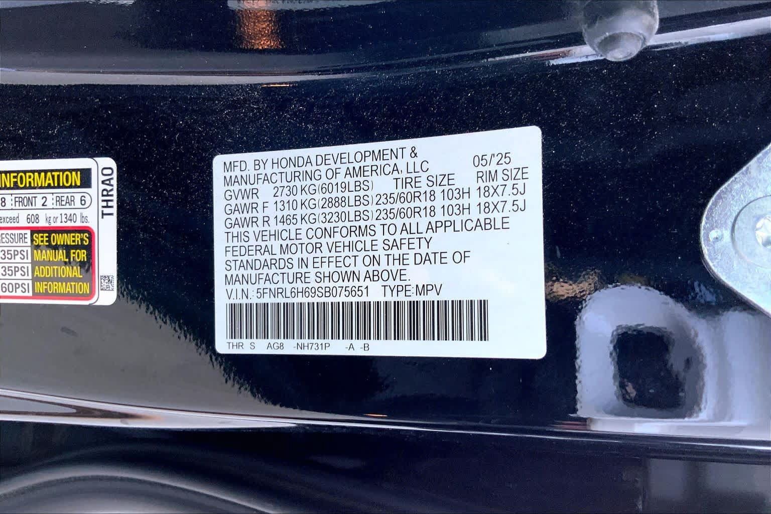 Used 2025 Honda Odyssey EX-L image 32
