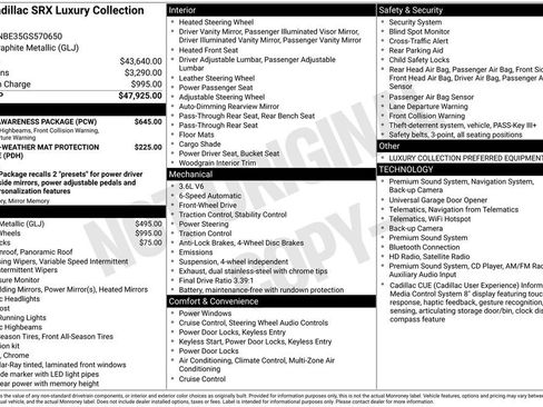 Used 2016 Cadillac SRX Luxury w/ Driver Awareness Package FWD image 5