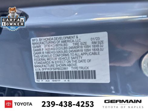 Used 2023 Honda Ridgeline RTL image 24