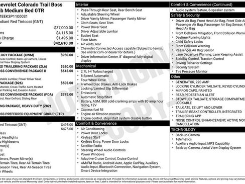 Used 2023 Chevrolet Colorado Trail Boss w/ Technology Package AWD/4WD image 37