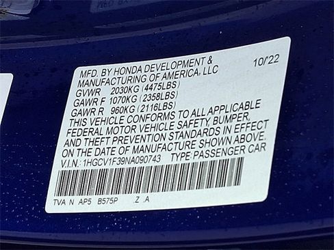 Certified 2022 Honda Accord Sport image 26