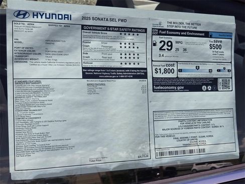 New 2025 Hyundai Sonata SEL image 32