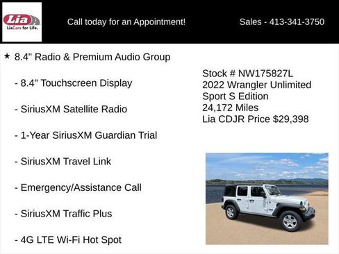 Certified 2022 Jeep Wrangler Unlimited Sport AWD/4WD image 26