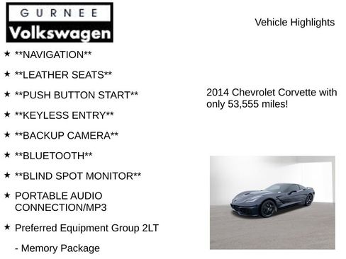 Used 2014 Chevrolet Corvette Stingray Coupe w/ 2LT Preferred Equipment Group image 8
