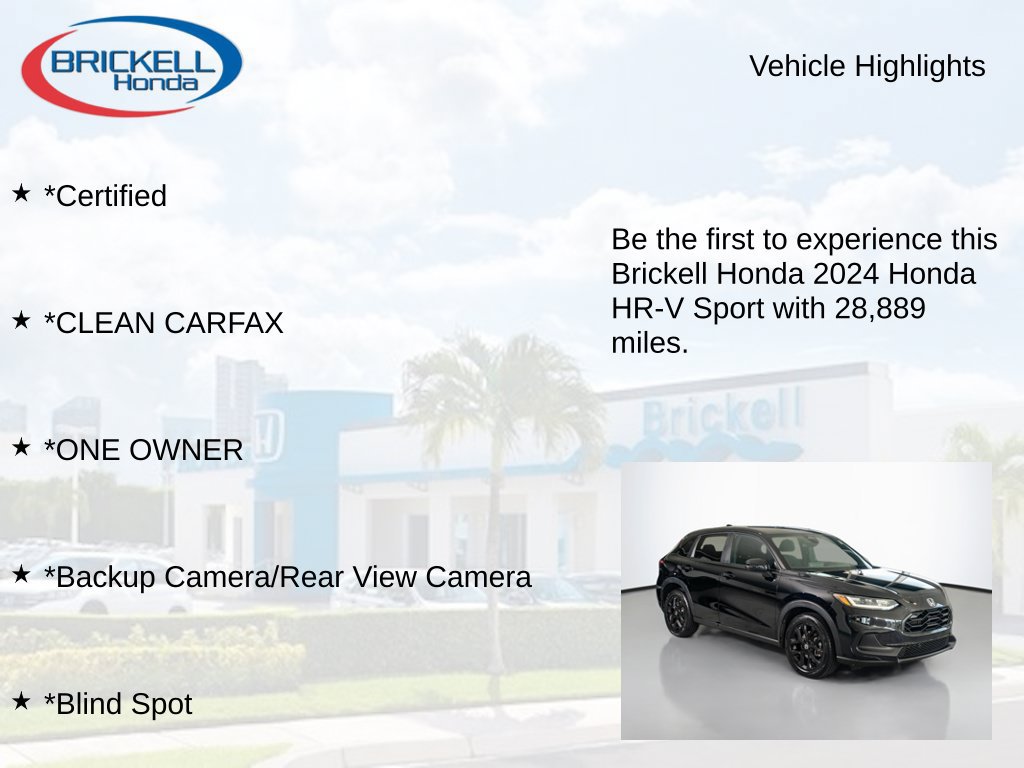 Certified 2024 Honda HR-V Sport image 9