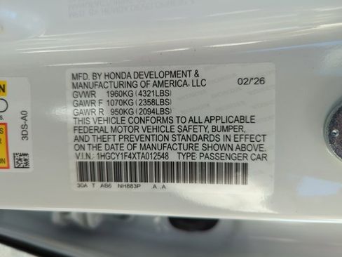 New 2026 Honda Accord SE image 17