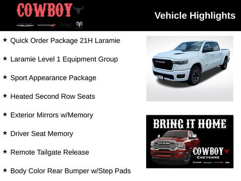 New 2025 RAM 1500 Laramie w/ Sport Appearance Package image 2