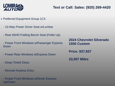 Used 2024 Chevrolet Silverado 1500 Custom w/ Rally Edition AWD/4WD image 6