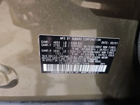 Used 2021 Subaru Outback Premium image 34