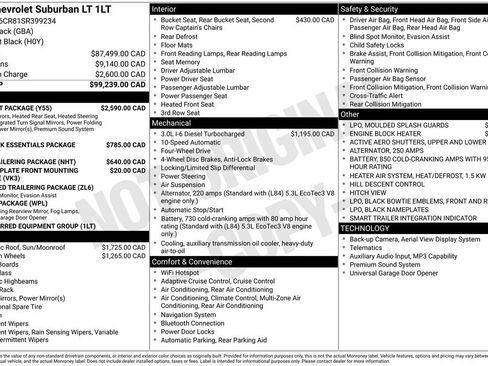 Used 2025 Chevrolet Suburban LT w/ Comfort Package AWD/4WD image 39