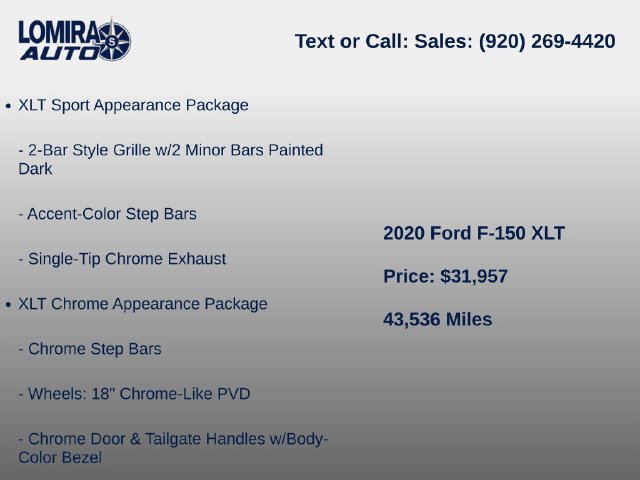 Used 2020 Ford F150 XLT w/ Equipment Group 302A Luxury AWD/4WD image 9